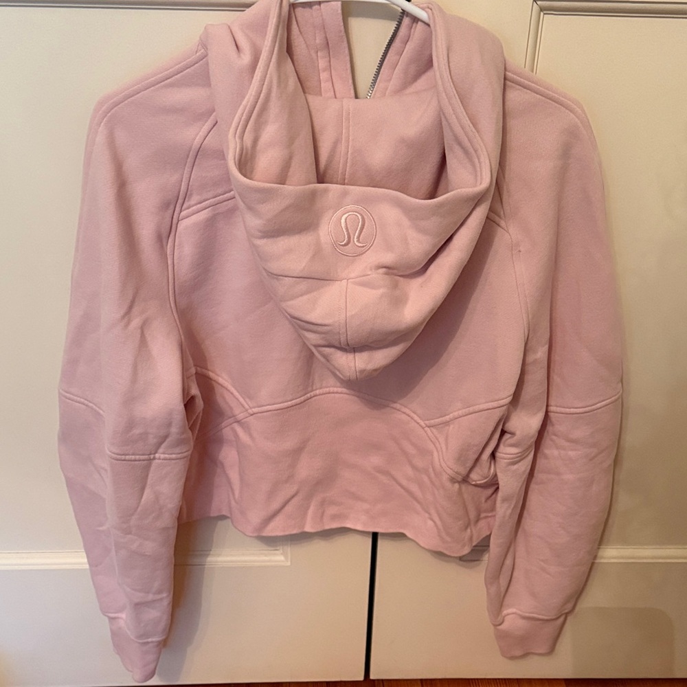 Lululemon Scuba Oversized Half Zip Pink Cropped Hoodie size XS/S - Picture 4 of 4